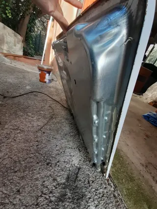 Placa de cocina a gas natural blanca