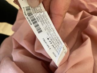 Vestido Zara rosa lino y algodón