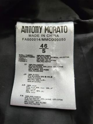Piumino imbottito nero S Antony Morato giaccone