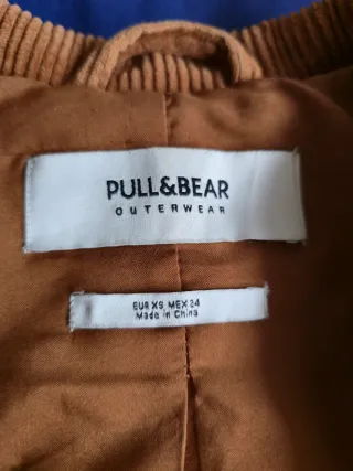 Americana de mujer de pana Pull&Bear marron-canela