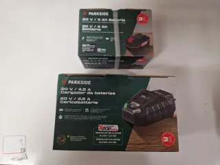 Parkside batteria 4ah e caricabatteria 4,5 A