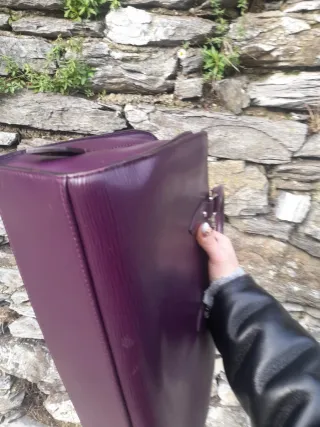 Borsa Louis Vuitton Pont Neuf Viola Epi