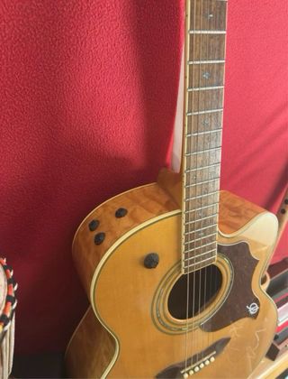 Guitarra Electroacústica Jumbo Washburn con funda