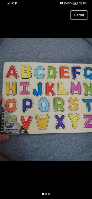 Puzzle Madera Abecedario Números