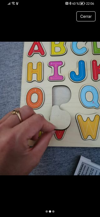 Puzzle Madera Abecedario Números