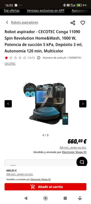 Cecotec Conga 13090 Spin Revolution Home&Wash