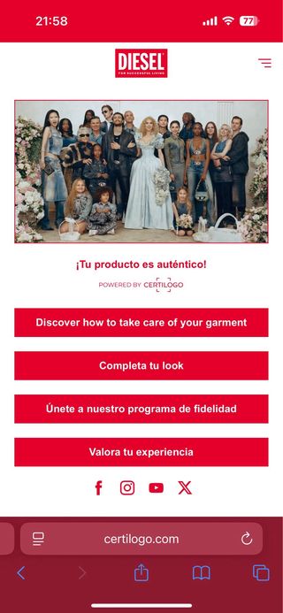 Bolso Diesel Negro KENDYZIP