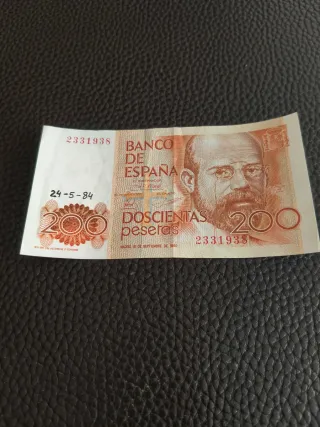 Billete 200 pesetas Banco de España 1980