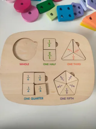 Juego educativo de madera formas y números