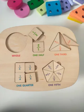 Juego educativo de madera formas y números