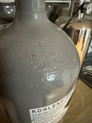 Botella CO2 2kg para acuarios