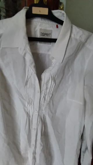 Camisa larga Esprit blanca talla L