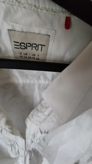 Camisa larga Esprit blanca talla L