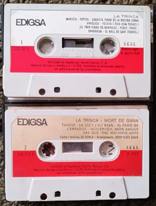 Lote 3 Casetes La Trinca