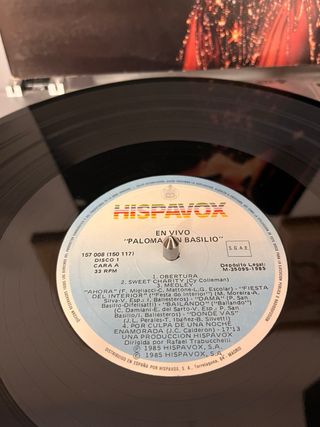 Vinilo Paloma San Basilio En Vivo