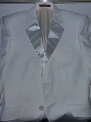 Blazer in lana satin silk lapel vintage