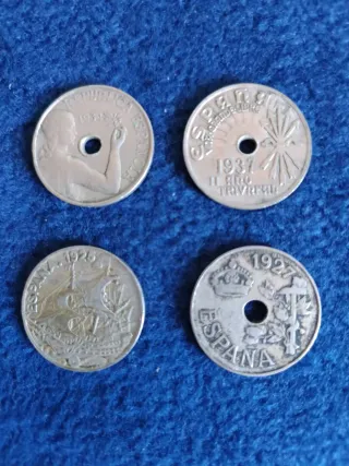 Lote 4 monedas republica española