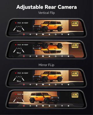 Cámara espejo retrovisor 4K GPS
