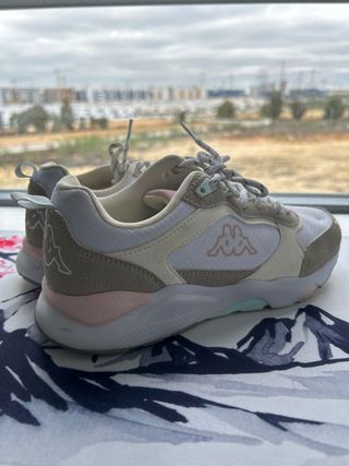 Deportivas Kappa Mujer Beige y Blanco