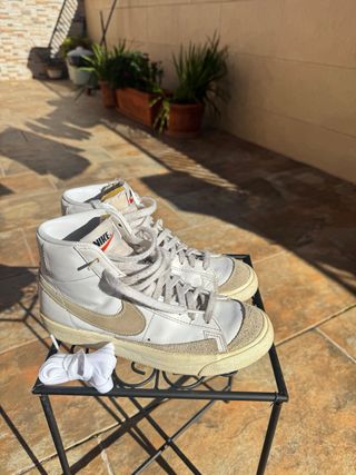 Nike Blazer Zapatillas Mujer Beige/Blanco