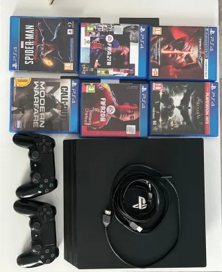 PS4 Pro + 2 Mandos + 6 Juegos