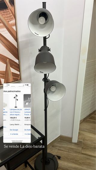 Lámpara de pie URAQT 3 focos