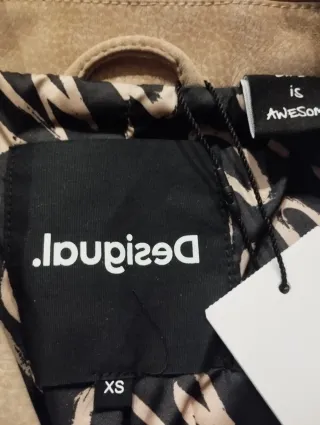 Chaqueta Biker Desigual Beige Talla XS