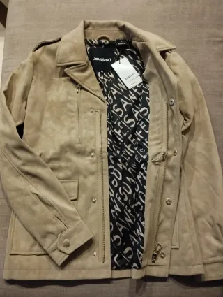 Chaqueta Biker Desigual Beige Talla XS