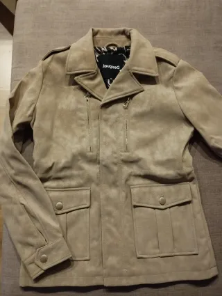 Chaqueta Biker Desigual Beige Talla XS