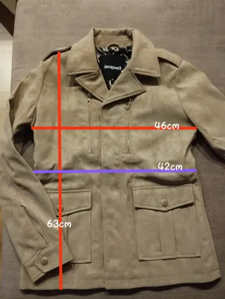 Chaqueta Biker Desigual Beige Talla XS