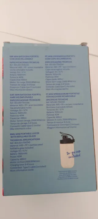 Licuadora portátil Natura