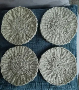 4 Capachos de sisal  20 cm