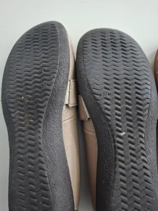 Lote 2 manoletinas mujer beige y marron