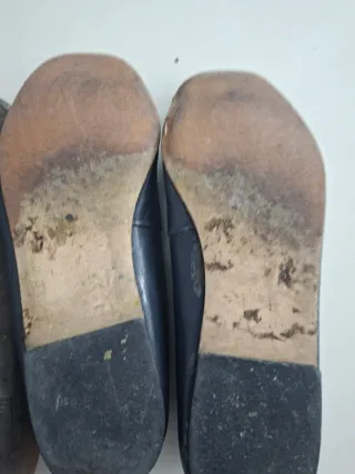 Lote 2 manoletinas mujer beige y marron