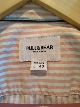 Camisa Pull&Bear rayas rosa y blanco Talla L