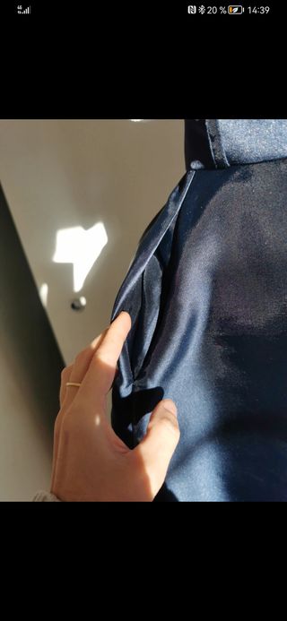 Falda larga de simorra azul marino