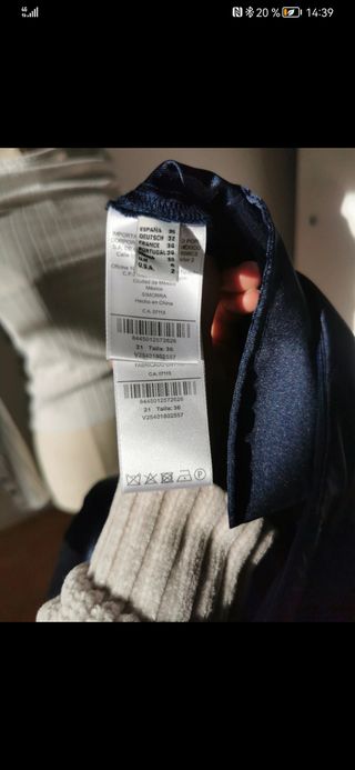 Falda larga de simorra azul marino