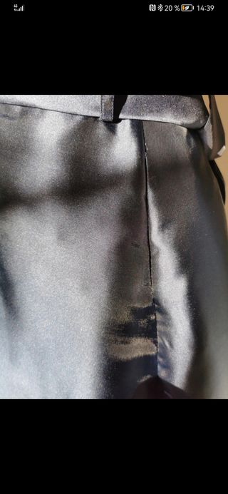 Falda larga de simorra azul marino