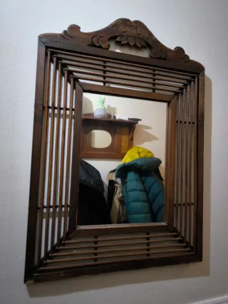 Conjunto recibidor madera