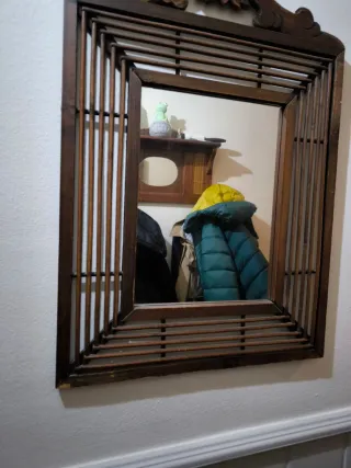 Conjunto recibidor madera