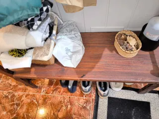 Conjunto recibidor madera