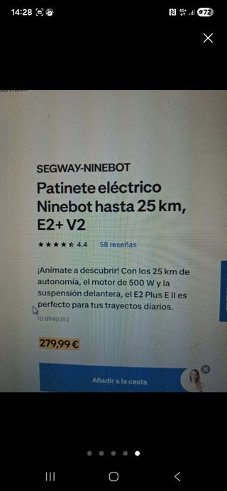 Patinete Eléctrico Ninebot