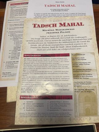 Gioco da tavolo Tadsch Mahal - Reiner Knizia