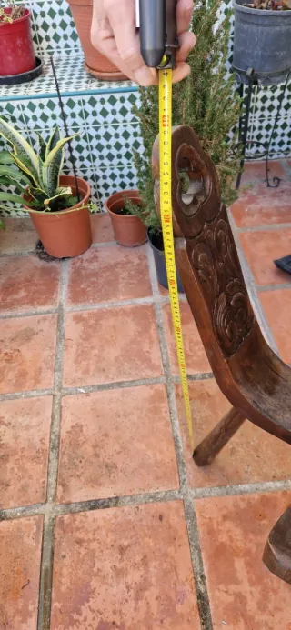 Silla antigua paridera española madera