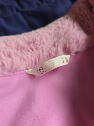 Cazadora rosa peluche mujer