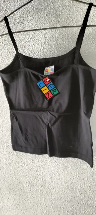 Camiseta tirantes negra BERLIN multicolor