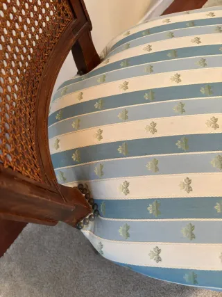 6 Sillas Vintage Rejilla Madera