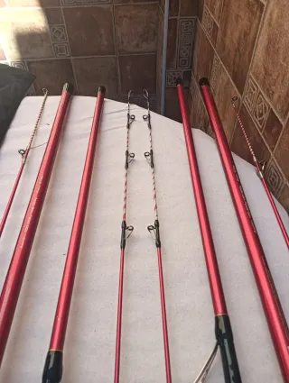 Cañas de pescar Zun Zun rojas