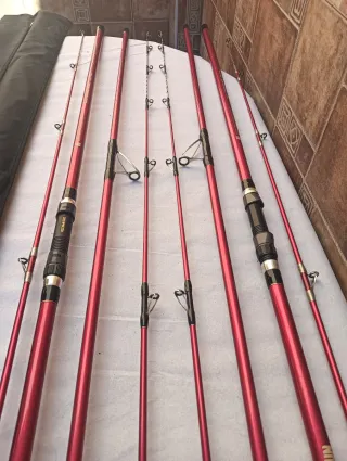 Cañas de pescar Zun Zun rojas