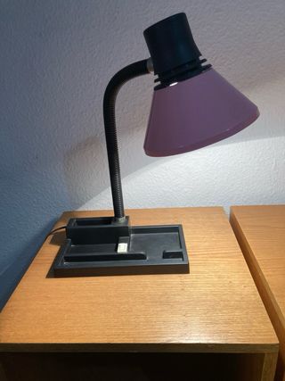 Flexo infantil escritorio negro y rosa